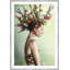 Woman Wearing a Colorful Floral Mohawk Framed