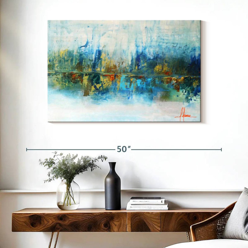 Avery Aqua Azul, 26" H x 39" W