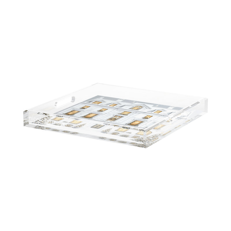 Acrylic Decorative Tray, 15"W x 15"D