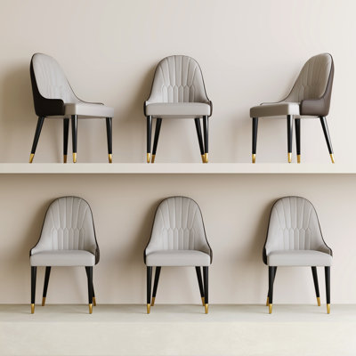 Frania Faux Leather Upholstered Solid Back Side Chair