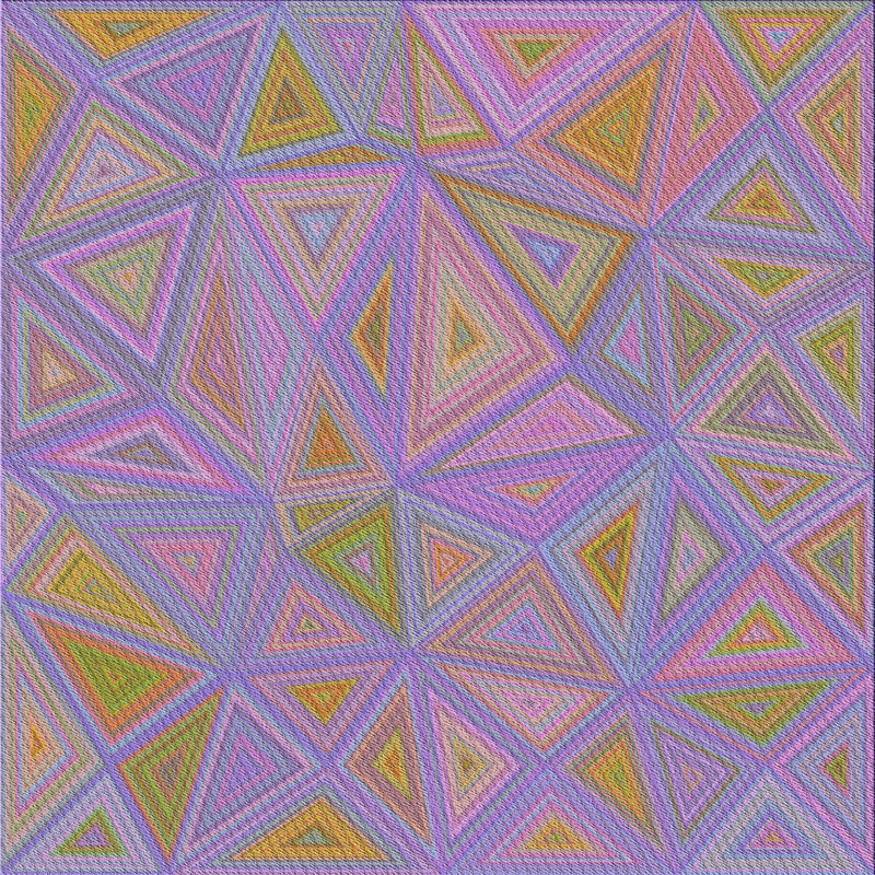 Wool Geometric Indoor Rug, Square 5'