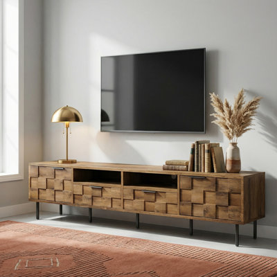 Mid-Century Modern 78.7" Width Entertainment Center, TV Stand For Tvs Up To 85"