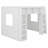 Space-Saving Wooden Loft Bed With Built-In Shelves-329945827