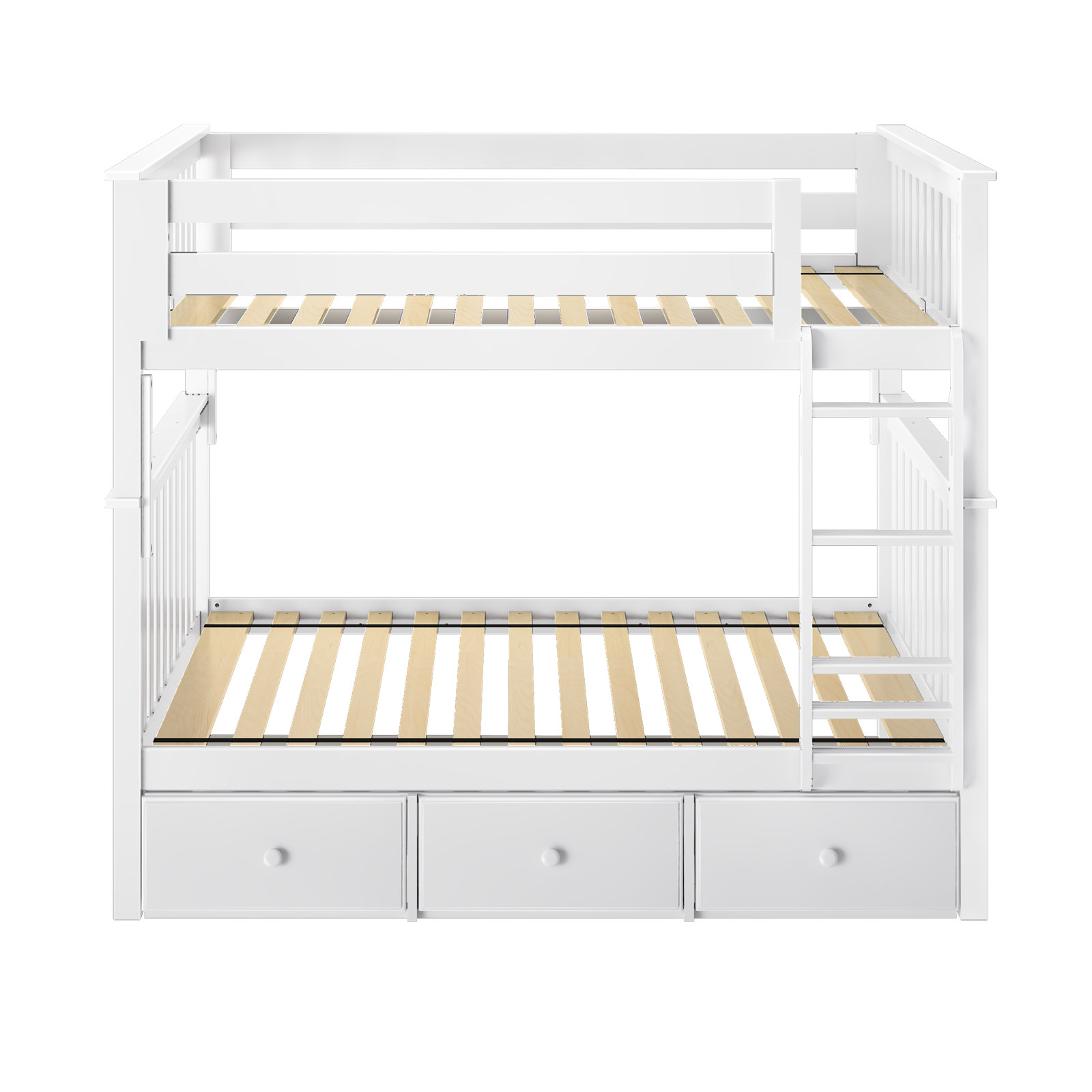 Hildegun Bunk Bed with Drawers, Full, Blue