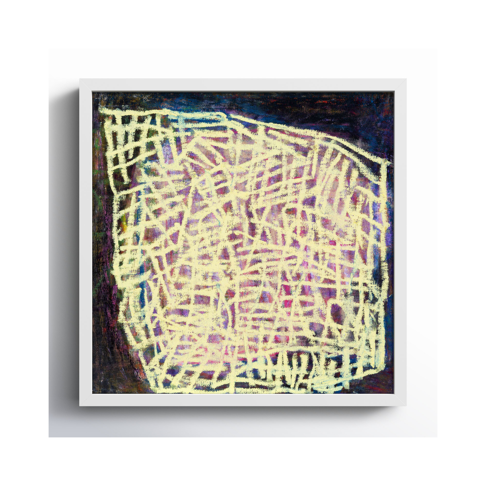 Night Light by Stephanie Dennis, 10" H x 10" W  x 1.25" D, White