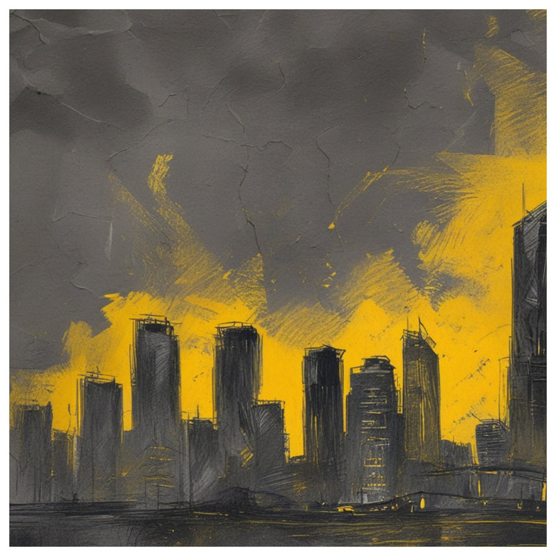 Couvertures Yellow City Skyline, 50 po L x 60 po H
