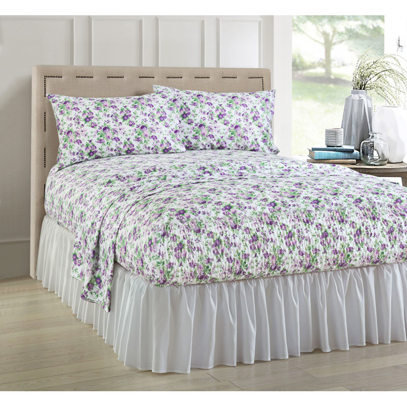 Ensemble de draps anti-froissement en microfibre douce Heritage BedTite, Ensemble de draps pour lit double + un drap-housse