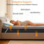 Surmatelas en mousse viscoélastique gélifiée 3 pouces, surmatelas ventilé à haute densité pour les maux de dos, surmatelas avec housse souple amovible, certifié Certipur-Us, gris-710119557
