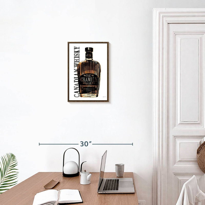 Whisky canadien, Cadre flottant noyer, 13 po x 19 po