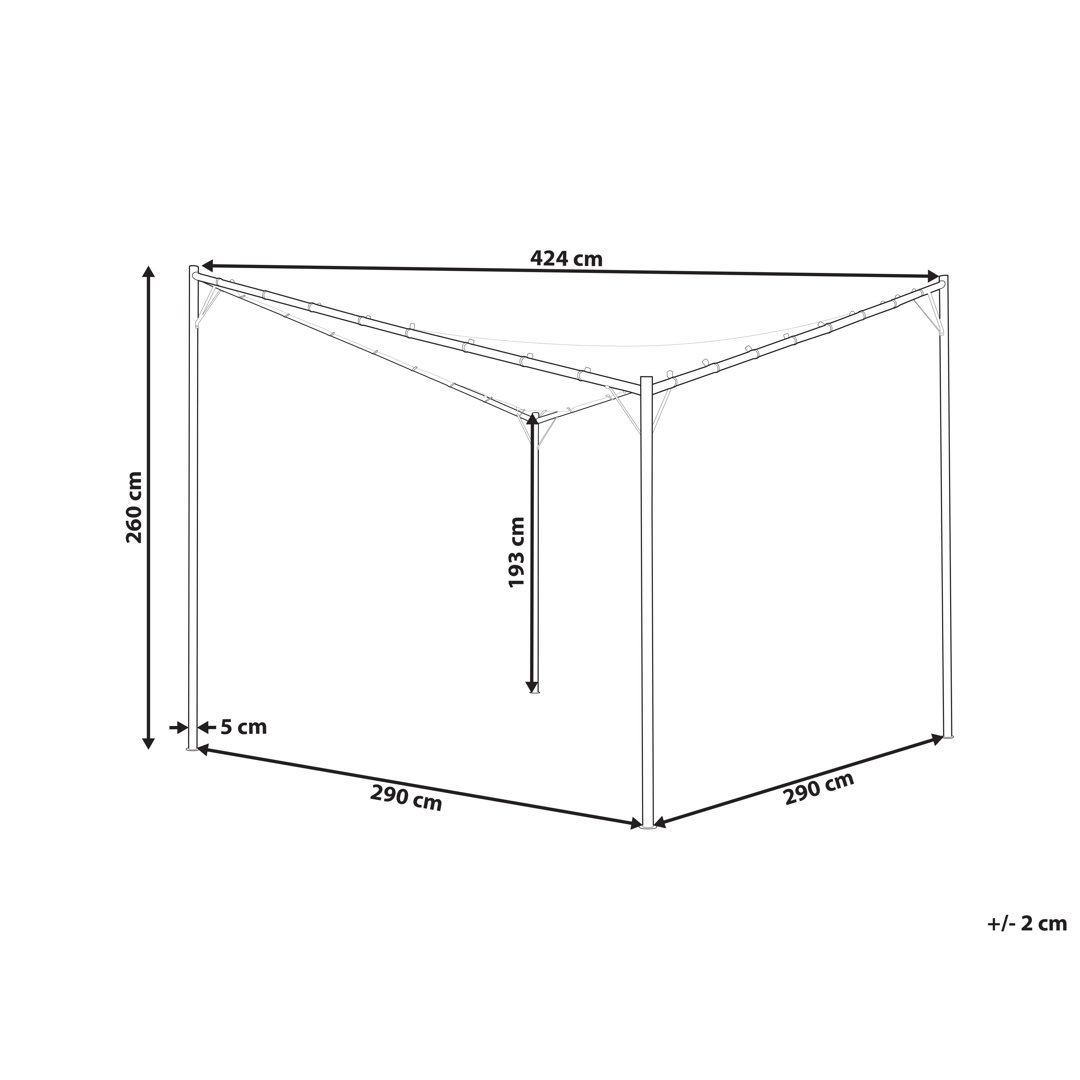 300 cm x 300 cm Pop-Up Pavillon Avellina aus Metall