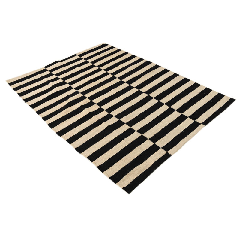 Tapis noir et blanc Orta