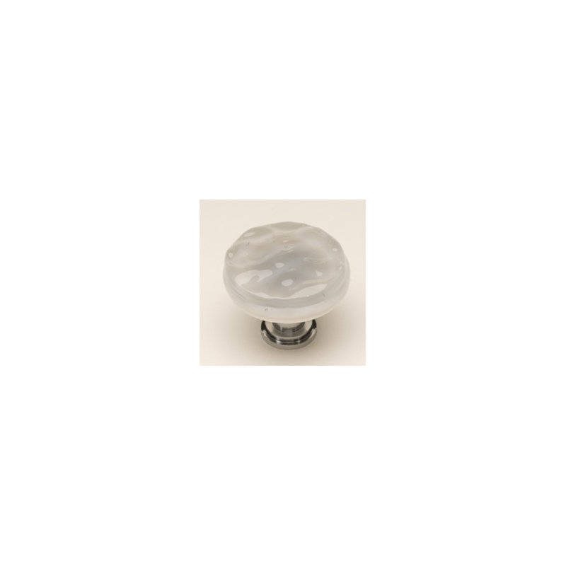 Glacier Mushroom Knob, Satin Nickel, Bluish Gray