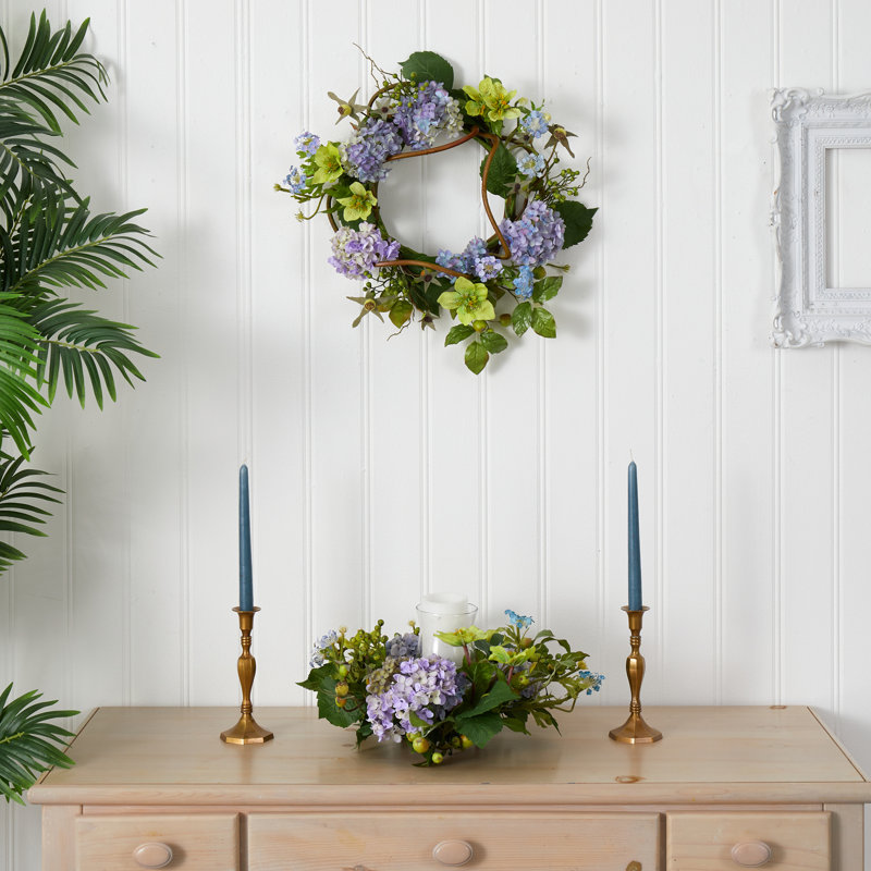 Faux Hydrangea 20'' Wreath