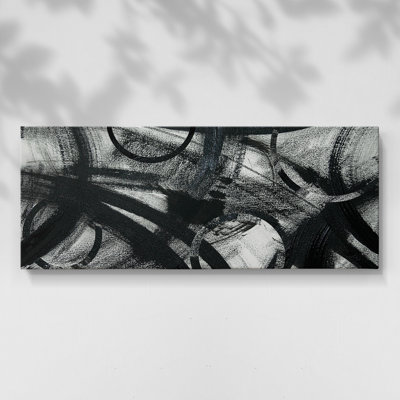 «Rain on Sand Lake», toile tendue avec châssis, prête à être accrochée