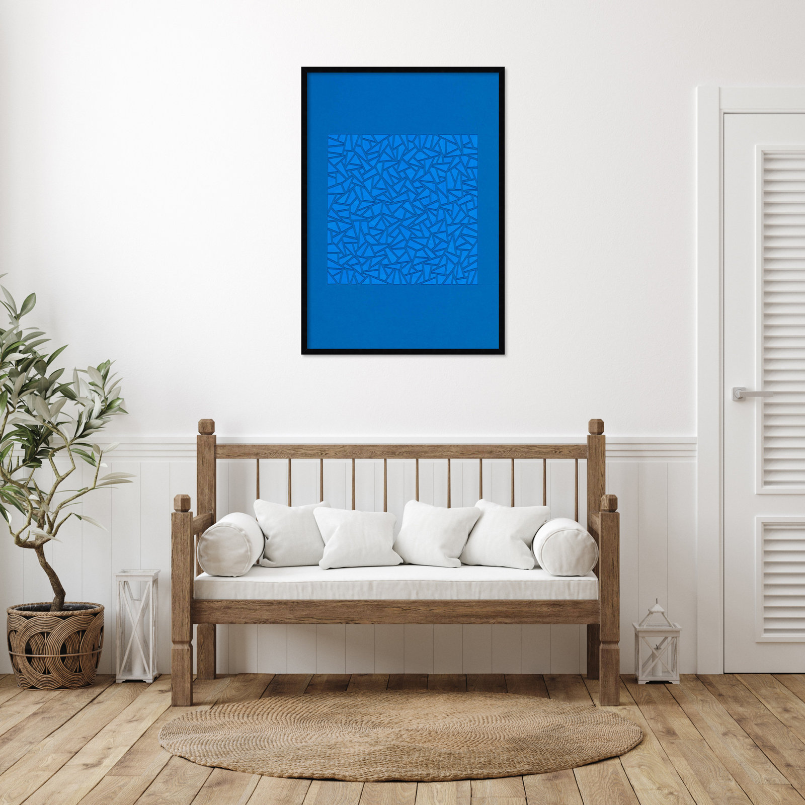 Blue World by Alex Dunn, Black, 41" H x 29" W