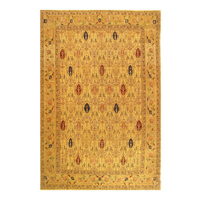 One-of-a-Kind Hand-Knotted New Age 8'11'' x 13'9'' Wool Area Rug in Beige/Red -  Pasargad NY, 24062