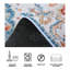 8X10 Modern Distressed Heriz Machine Washable Area Rug with Built-in Padding and Non-Slip Backing-1079145853