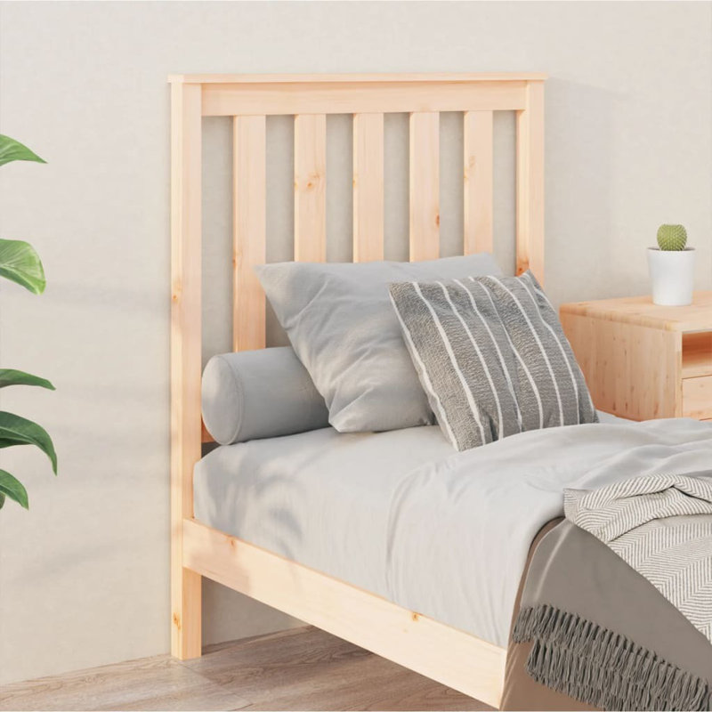Solid Wood Headboard, Natural, 81 x 101 cm