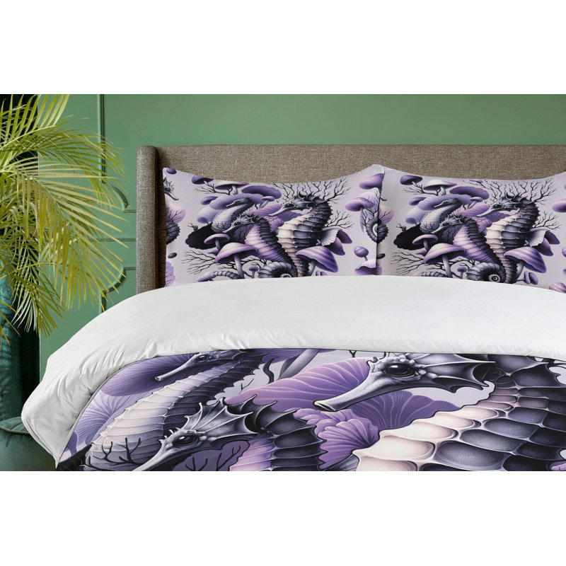 Purple Duvet Cover, Queen Duvet Cover + 2 Standard Shams