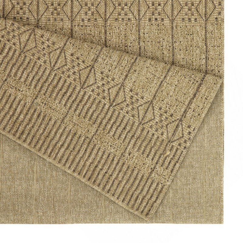 Jute 3 po X 7 pi 3 po Tapis intérieur / extérieur, Rectangle 5 pi 3 po x 7 pi 3 po