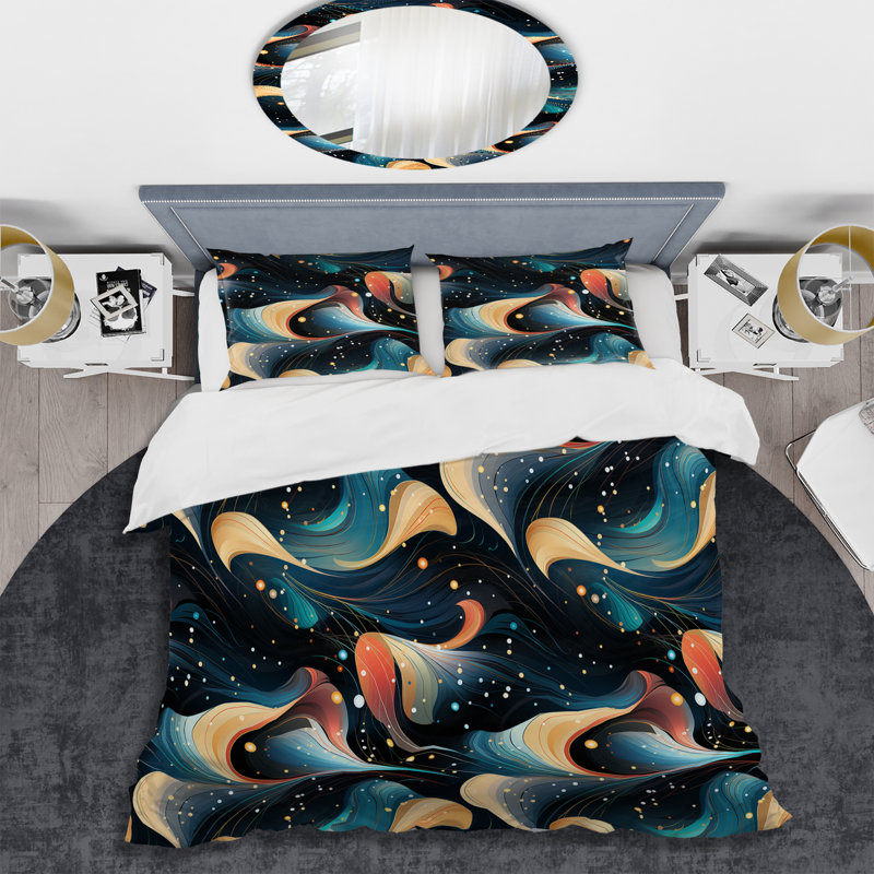 Ensemble de housse de couette Celestial Dreams, Housse de couette pour grand lit et 2 taies décor