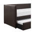 Lit de jour brun rembourré en similicuir avec lit gigogne en bois 1pc-165117603