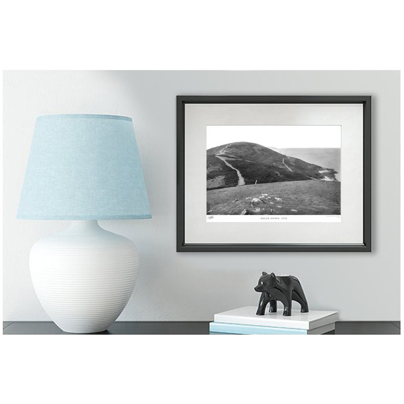 Brean Down, 1918 - Single Picture Frame Print, 40cm H x 50cm W x 2.3cm D