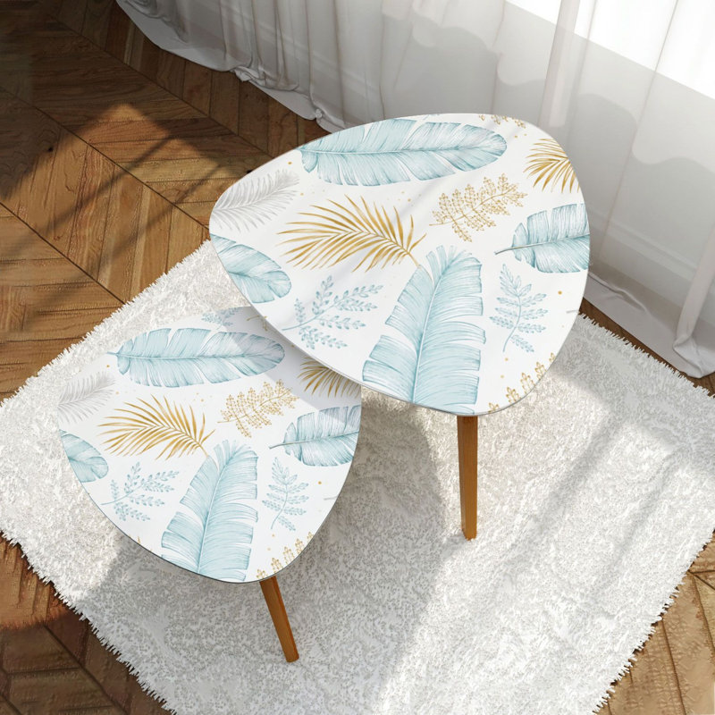 Ensemble de 2 tables basses gigognes Triangle