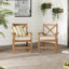Harbison Acacia Solid Wood Outdoor Lounge Chair with Cushions