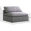 Fauteuil modulaire sans accoudoirs en lin de 39 po Burrows Aiobha-665034003