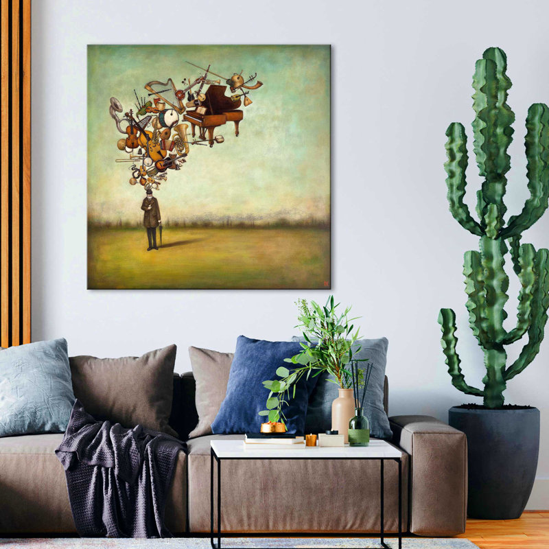 Thanks for the Melody par Duy Huynh - Peinture, Toile tendue, H 36 po x l 36 po x P 1,5 po