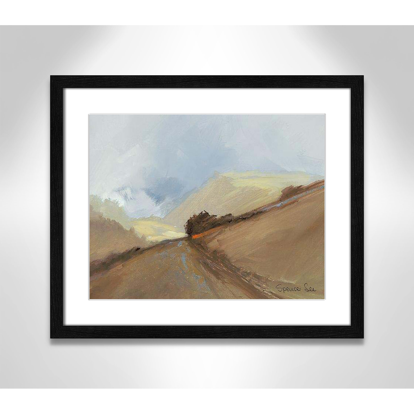 Heaven And Earth II by Spencer Lee, Black Framed, 16" H x 19" W x 0.75" D