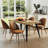 Shivani 5-Piece Modern Dining Set with 63'' Wavy-Edge Table and Upholstered Chairs-105491101-105491102