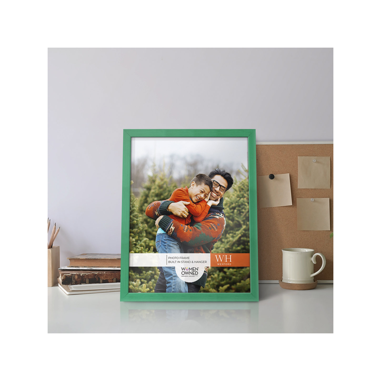 Apolline Wood Picture Frame, 11" x 14", Emerald Green