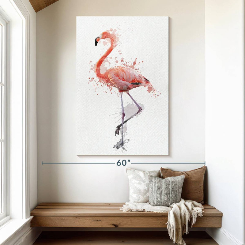 Flamant rose Brampt, H 51 po x l 34 po