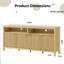 Buffet 65,8 po avec 4 tablettes réglables, rangement moderne pour salle à manger-1725951938