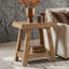 Table de bout à 2 niveaux en bois, petite table d'appoint rustique avec rangement pour le salon-126673005-126673007
