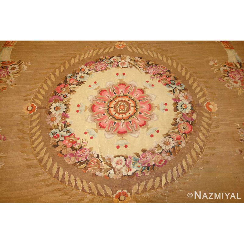 Grand tapis antique français Aubusson