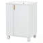 Meuble-lavabo de salle de bain avec lavabo, tablette de porte et rangement latéral ouvert-1877554404