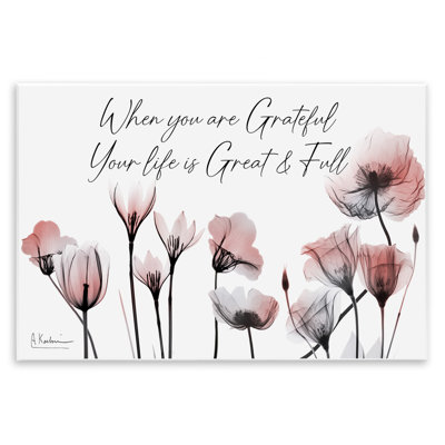 Grateful Faith Floral Wall Plaque Art by Albert Koetsier