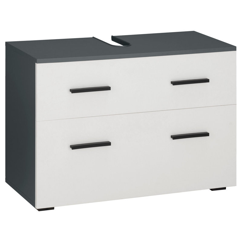 Brygida Back To Wall Toilet Unit, Anthracite/White