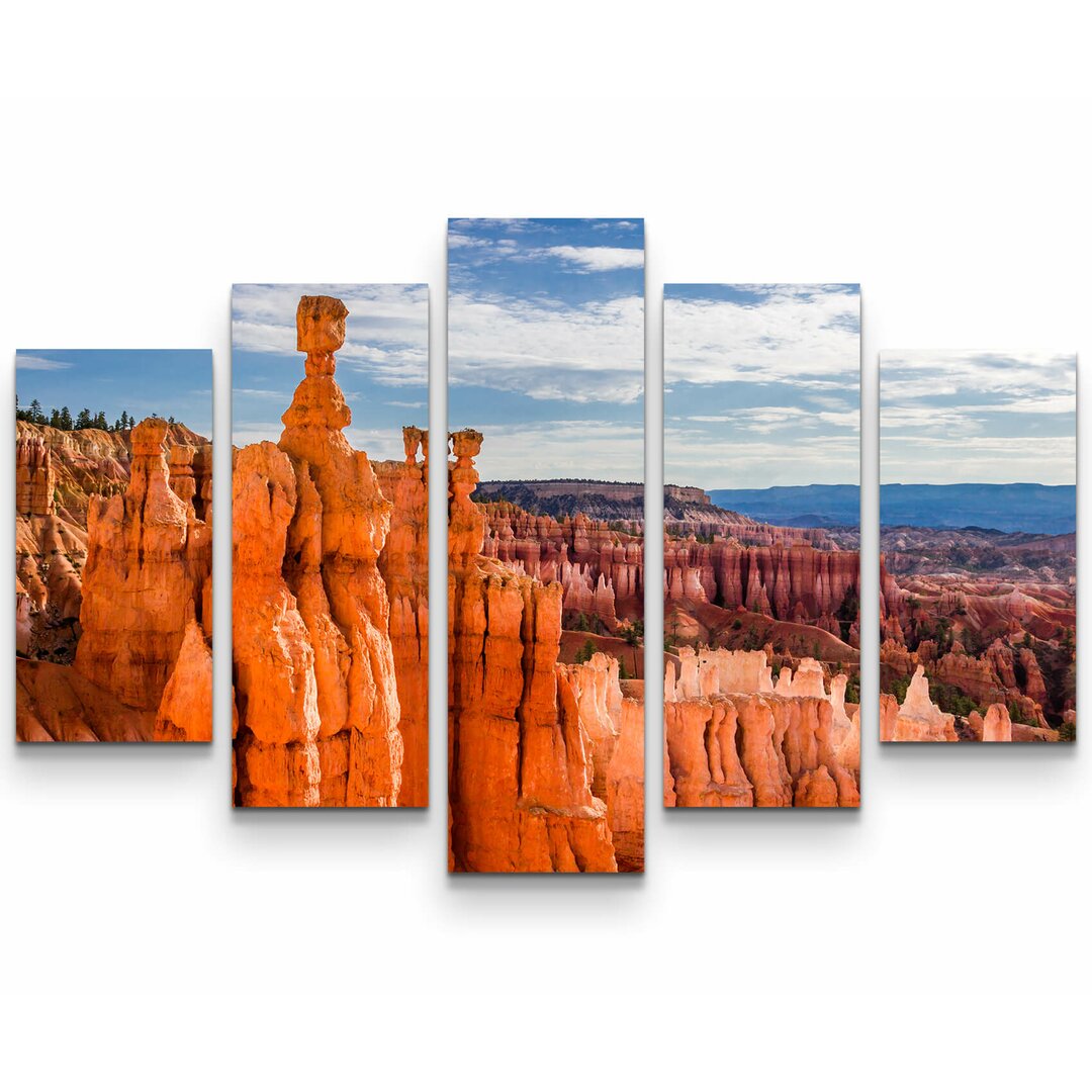 5-tlg. Leinwandbilder-Set Felsformationen im Bryce Canyon Nationalpark