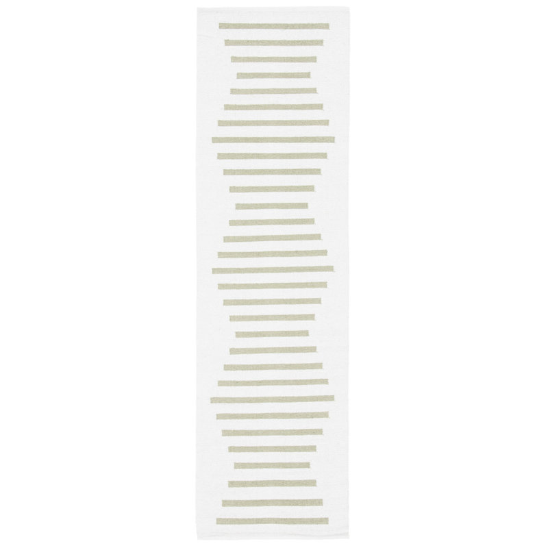 Estuardo Hand Woven Cotton Striped Rug, Runner 2'3" x 8'