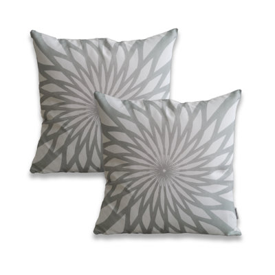 Ensemble de 2 taies d'oreiller extérieures imprimées sur fond blanc (ensemble de 2)