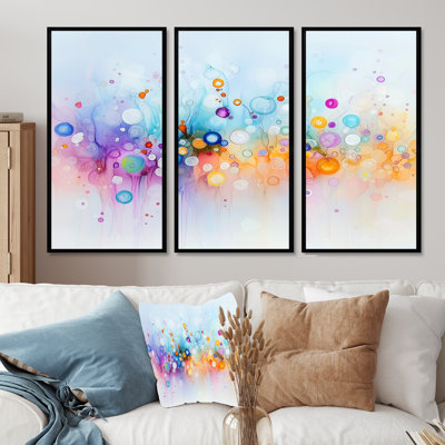 «Vibrant Splash of Watercolor Ink II», ensemble d'impressions murales abstraites à encre liquide
