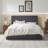 Modern Upholstered Platform Bed With Corduroy Wing Headboard-109801227-130373747