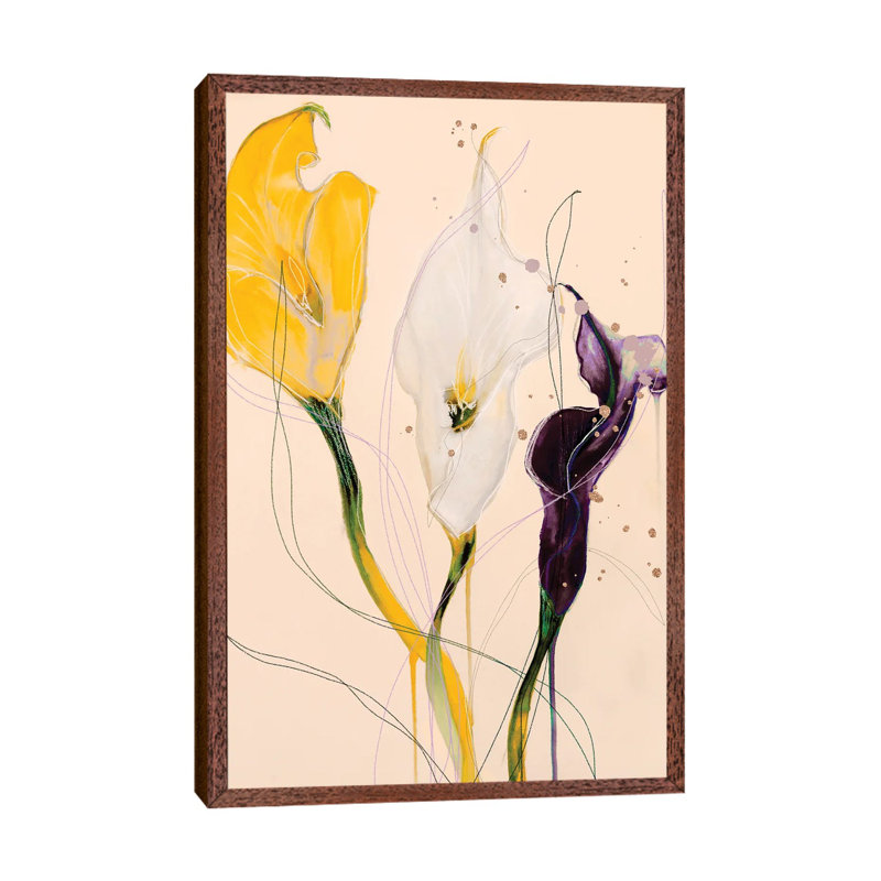 Calla Lily - Blackberry Lemon by Leigh Viner - Gallery-Wrapped Canvas Giclée on Canvas, Classic Wood Framed