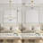 Mourine 5-Light Dimmable 41" Wide Chandelier with Rainbow Glass