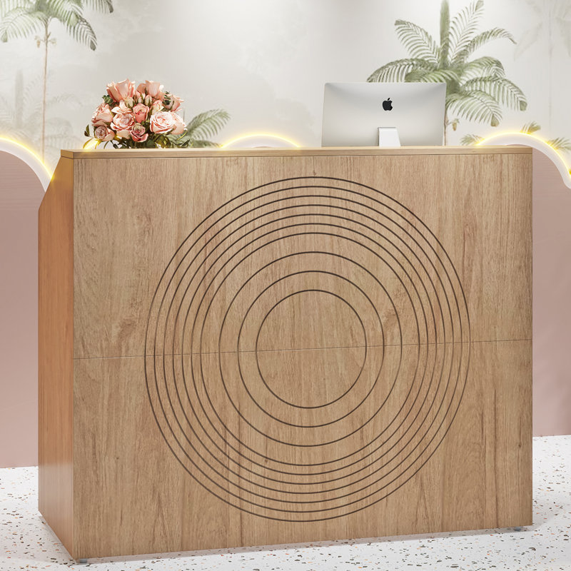 Bureau de réception en bois, Brun