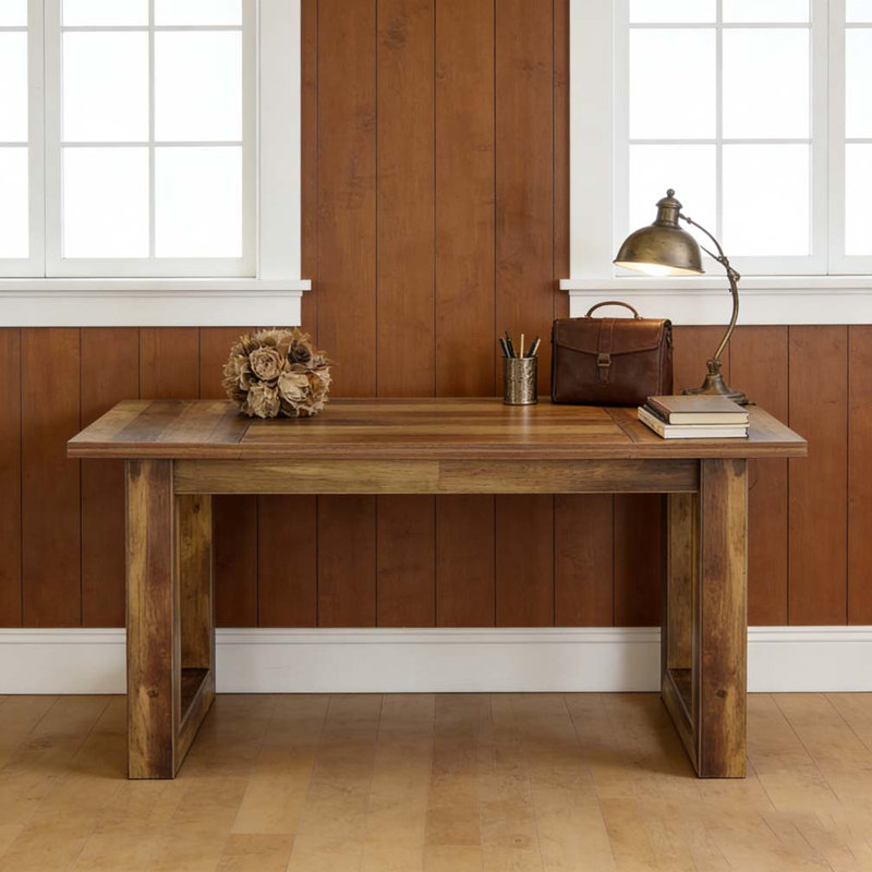 Bureau, bureau d'ordinateur, Brun